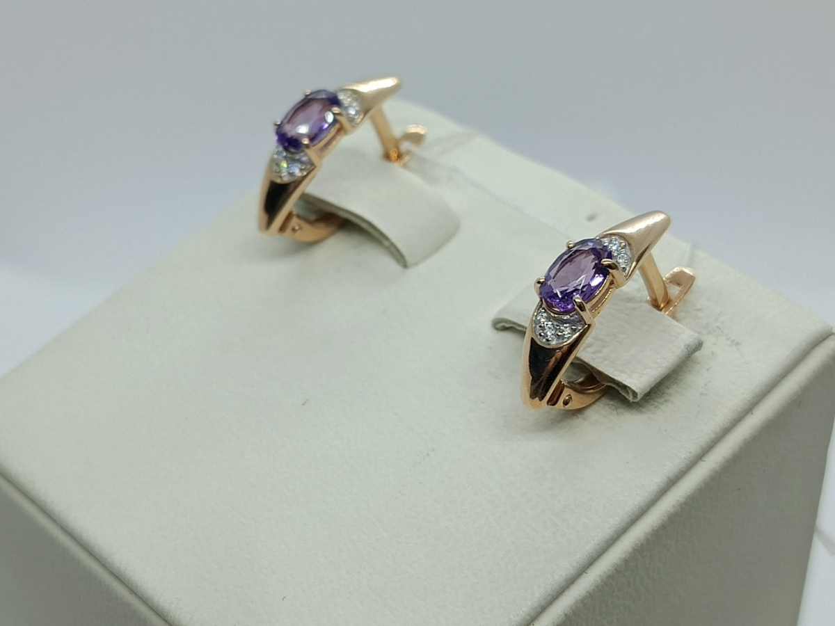 СЕРЬГИ С КАМНЯМИ (Au 585)