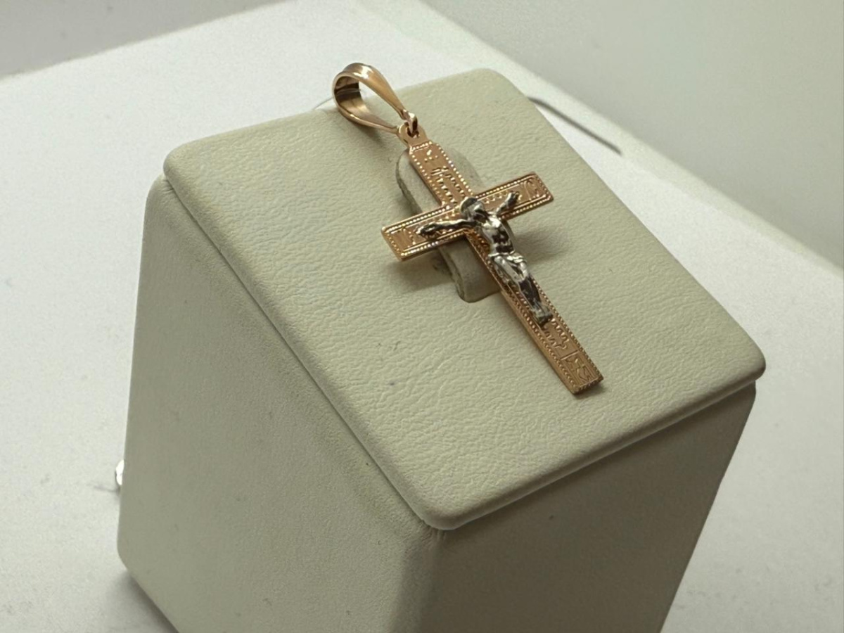 ПОДВЕСКА КРЕСТ без камня (Au 585)