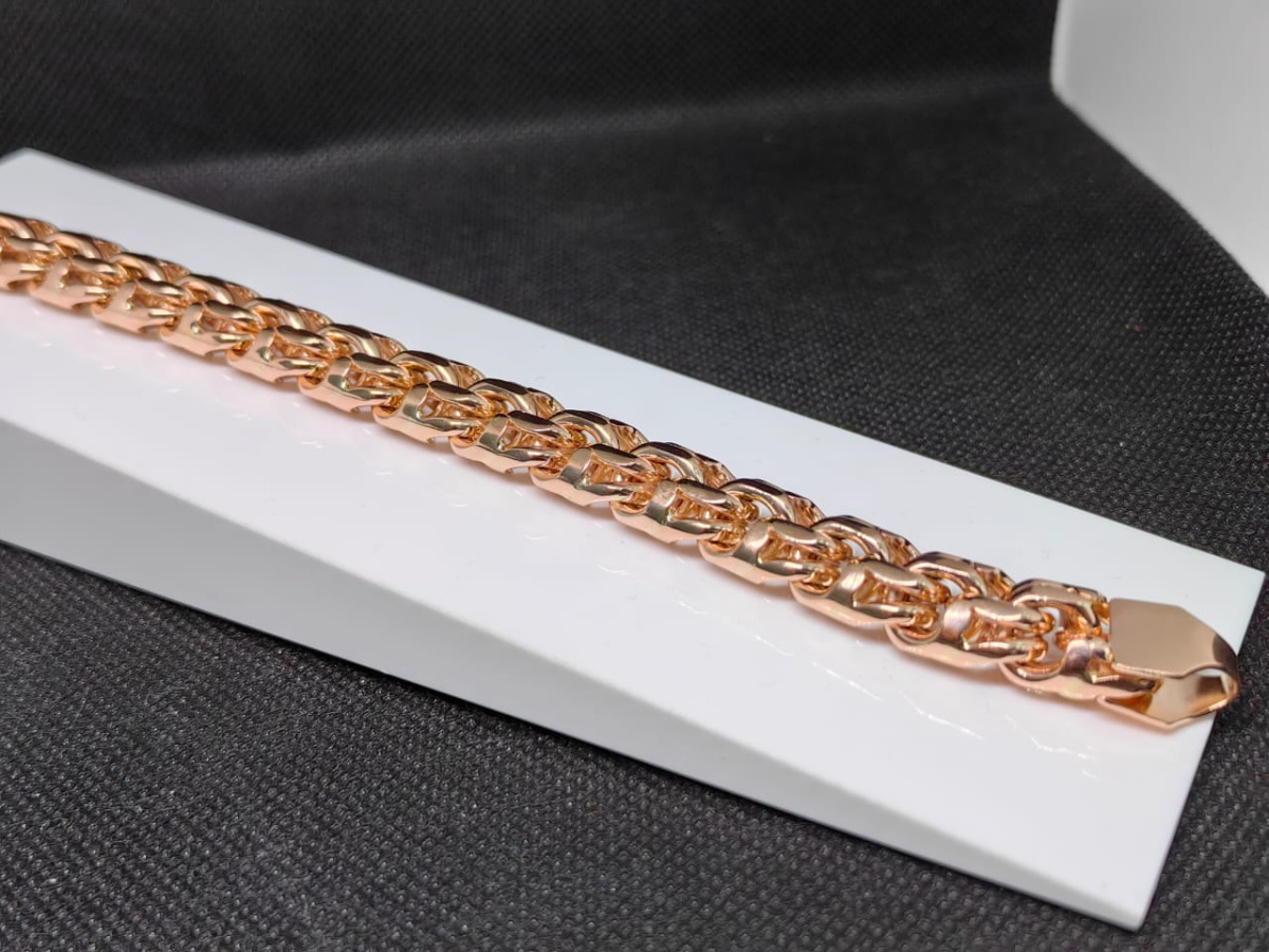 БЛБ585 БРАСЛЕТ ПОЛНОВЕСНЫЙ Бисмарк (Au 585)