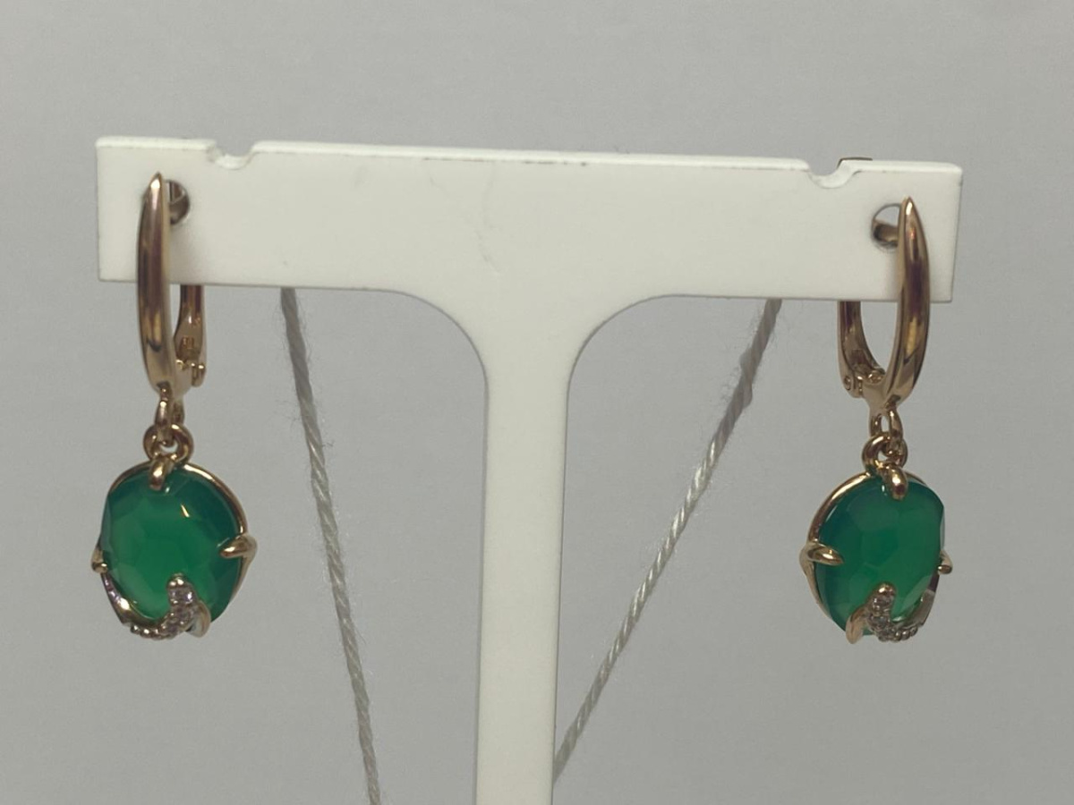 СКМИ585 СЕРЬГИ С КАМНЯМИ (Au 585)