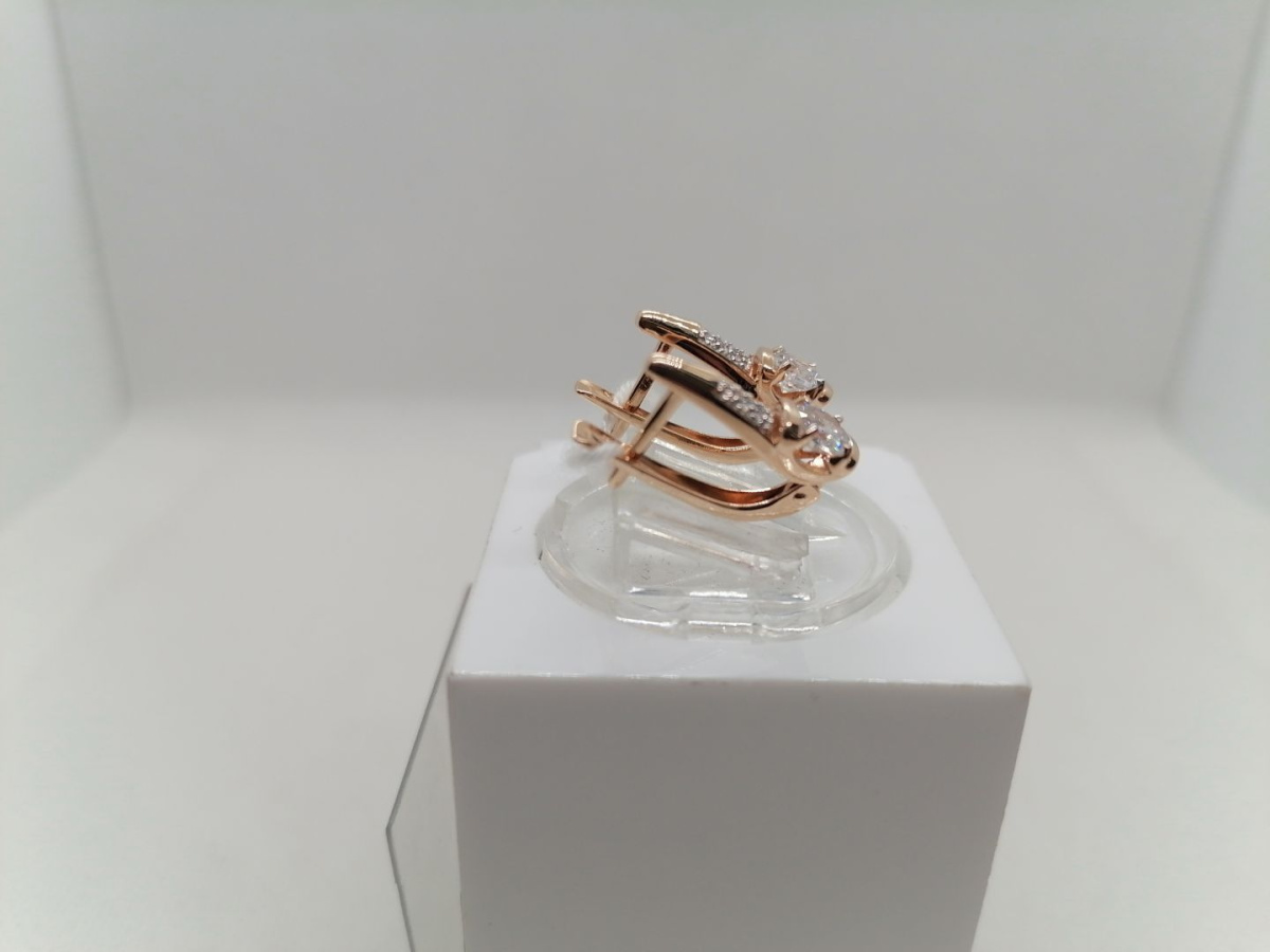 СКМИ585 СЕРЬГИ С КАМНЯМИ (Au 585)