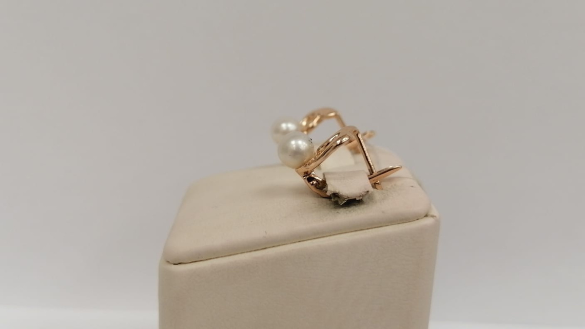 СКМ585 СЕРЬГИ С КАМНЕМ (Au 585)