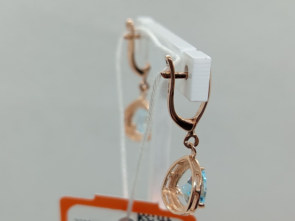 СЕРЬГИ С КАМНЕМ (Au 585)