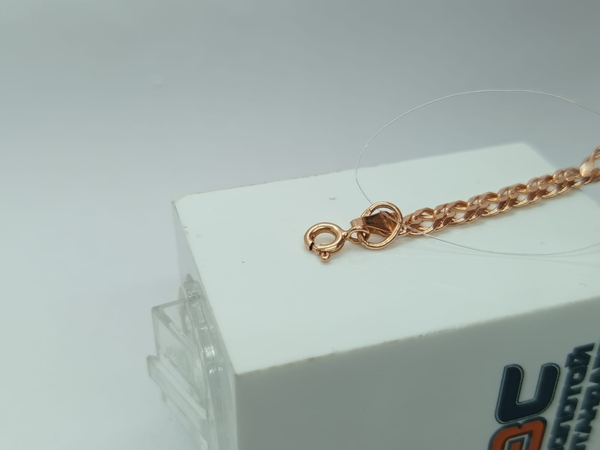 7080154-21 БРАСЛЕТ ПОЛНОВЕСНЫЙ Ромб двойной (Au 585)