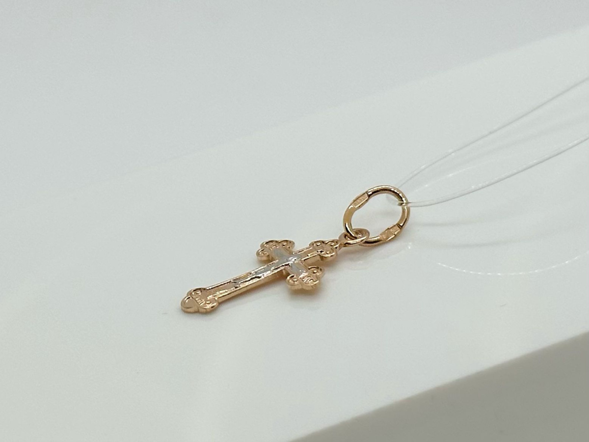 20-0280 ПОДВЕСКА КРЕСТ без камня (Au 585)