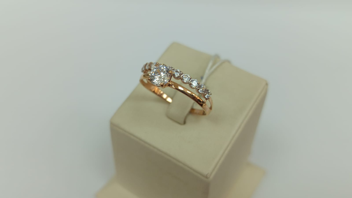 КОЛКМИ585 КОЛЬЦО С КАМНЯМИ (Au 585)