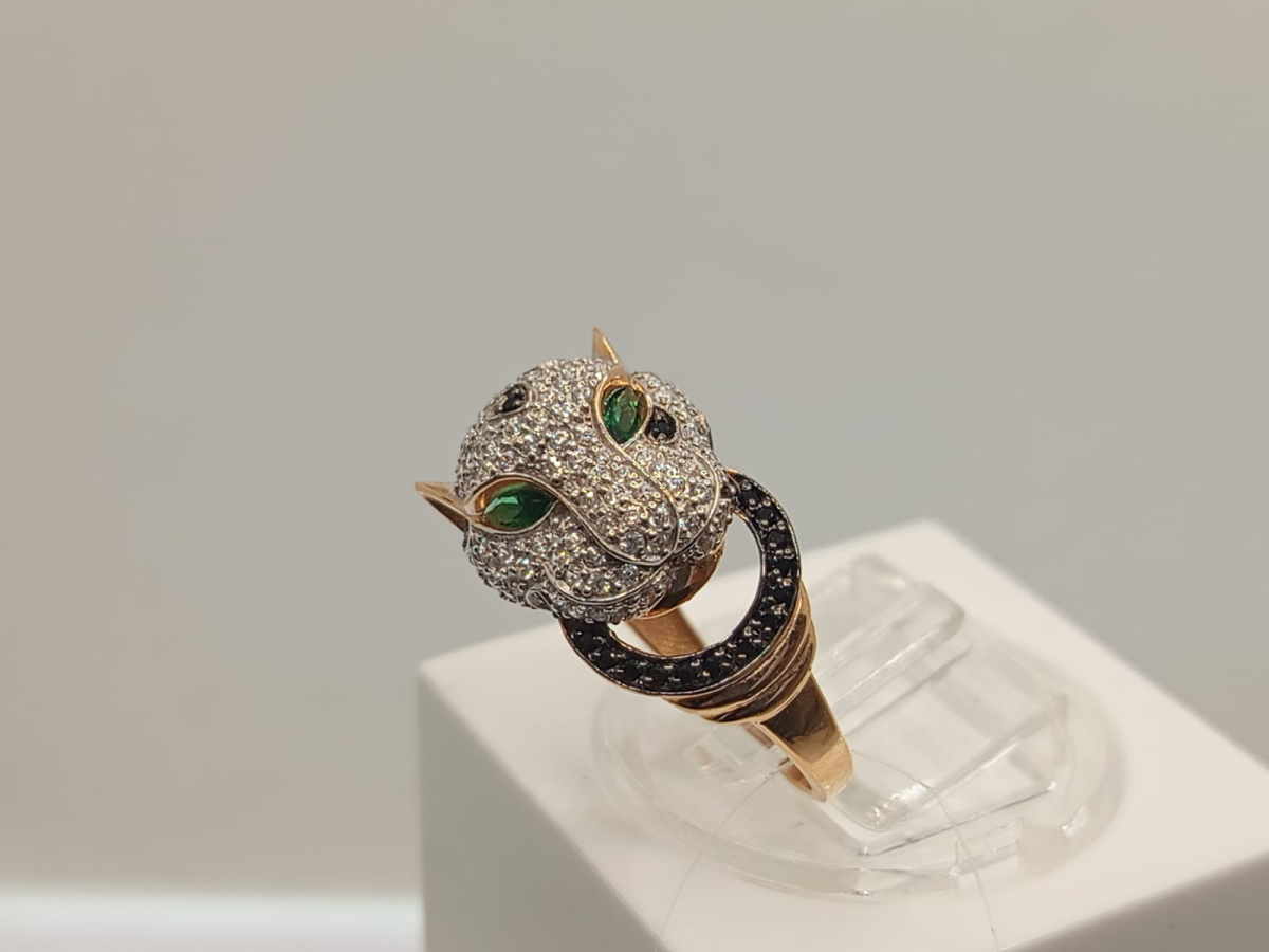 КОЛЬЦО С КАМНЯМИ (Au 585)