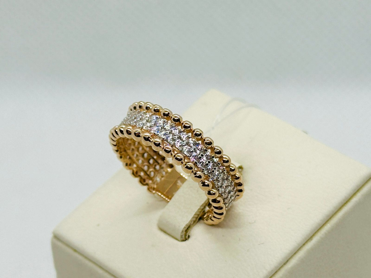 КОЛЬЦО С КАМНЯМИ (Au 585)