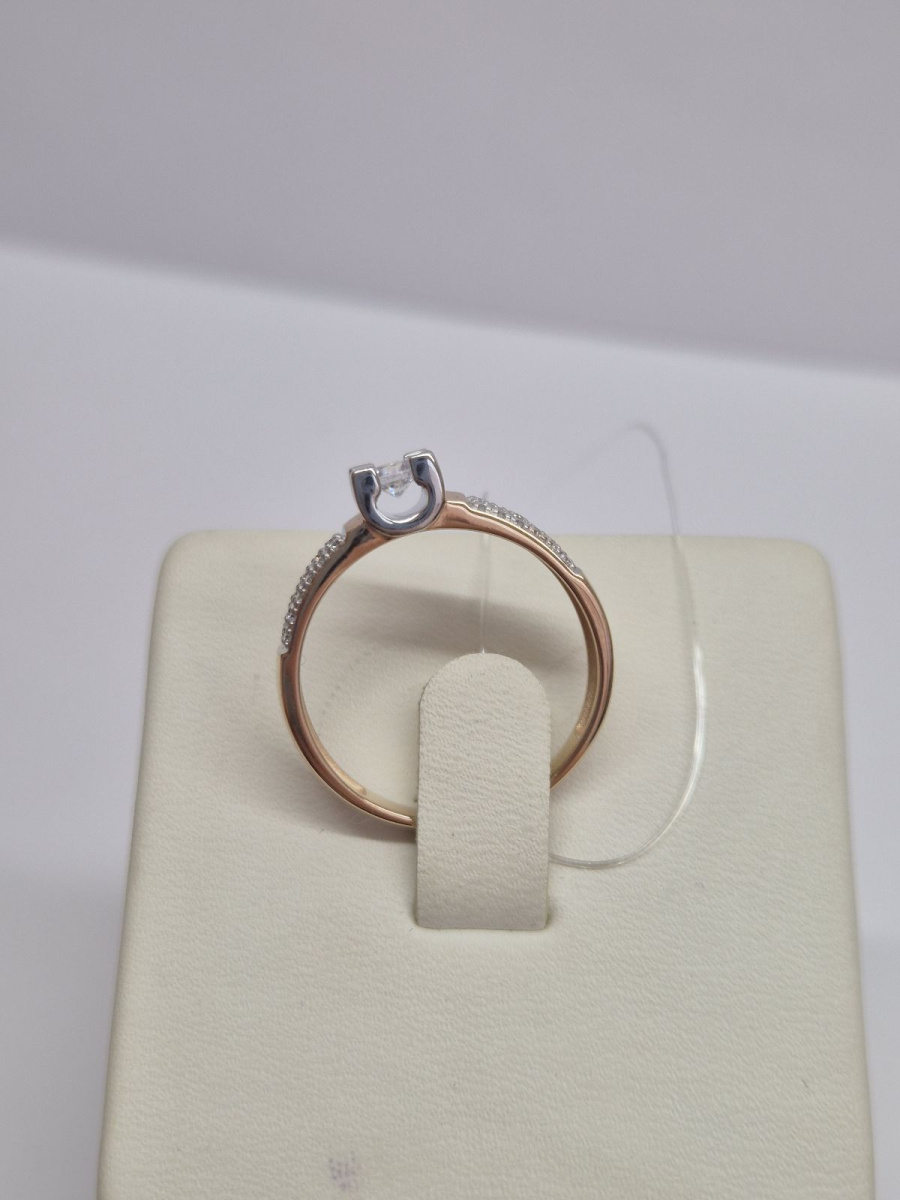 КОЛЬЦО С КАМНЯМИ (Au 585)