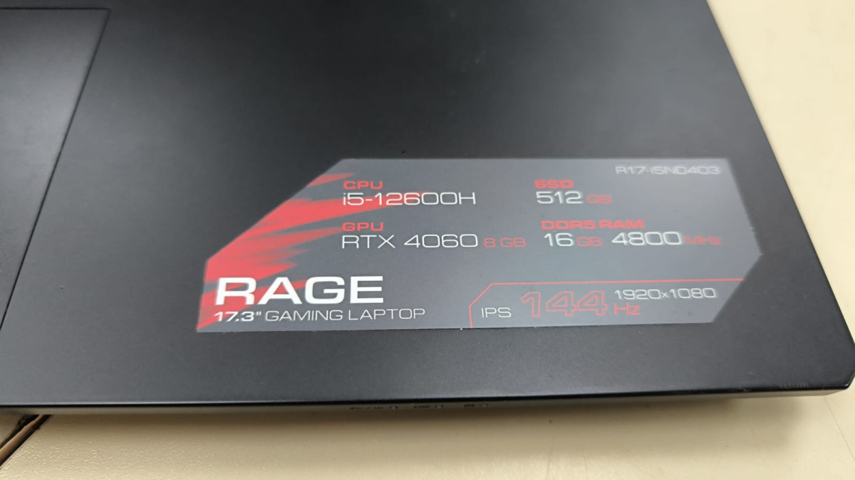 Ноутбук ARDOR Gaming; Core I5-12600H, Geforce RTX 4060, 16 Гб, 1 Tb, Нет