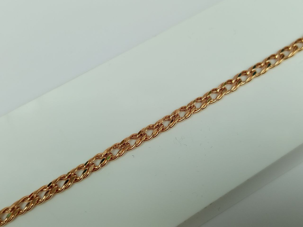 БРАСЛЕТ ПУСТОТЕЛЫЙ Ромб двойной (Au 585)