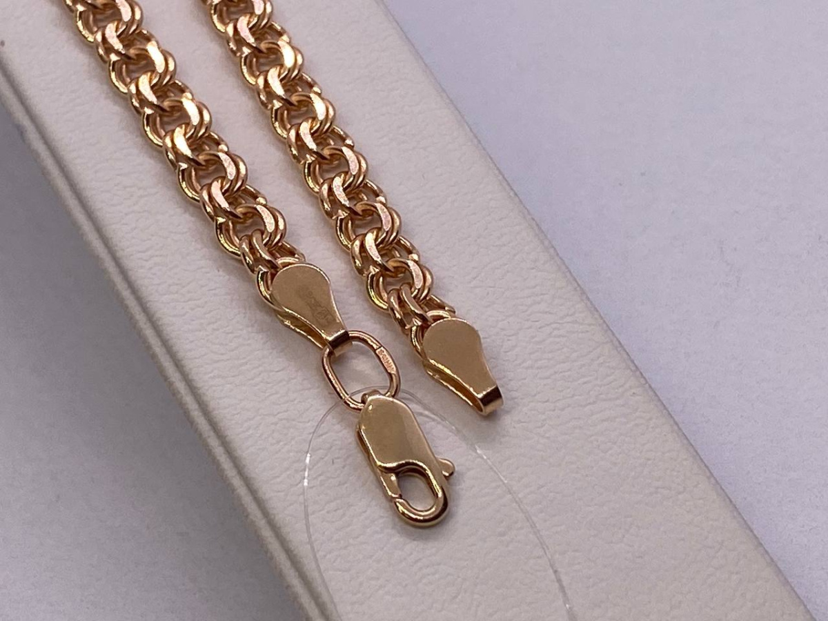 7080200-20 БРАСЛЕТ ПОЛНОВЕСНЫЙ Бисмарк (Au 585) 7080200-20 БРАСЛЕТ ПОЛНОВЕСНЫЙ Бисмарк (Au 585)