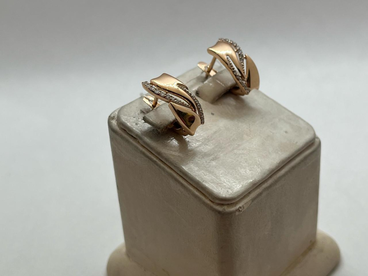 СКМИ585 СЕРЬГИ С КАМНЯМИ (Au 585)