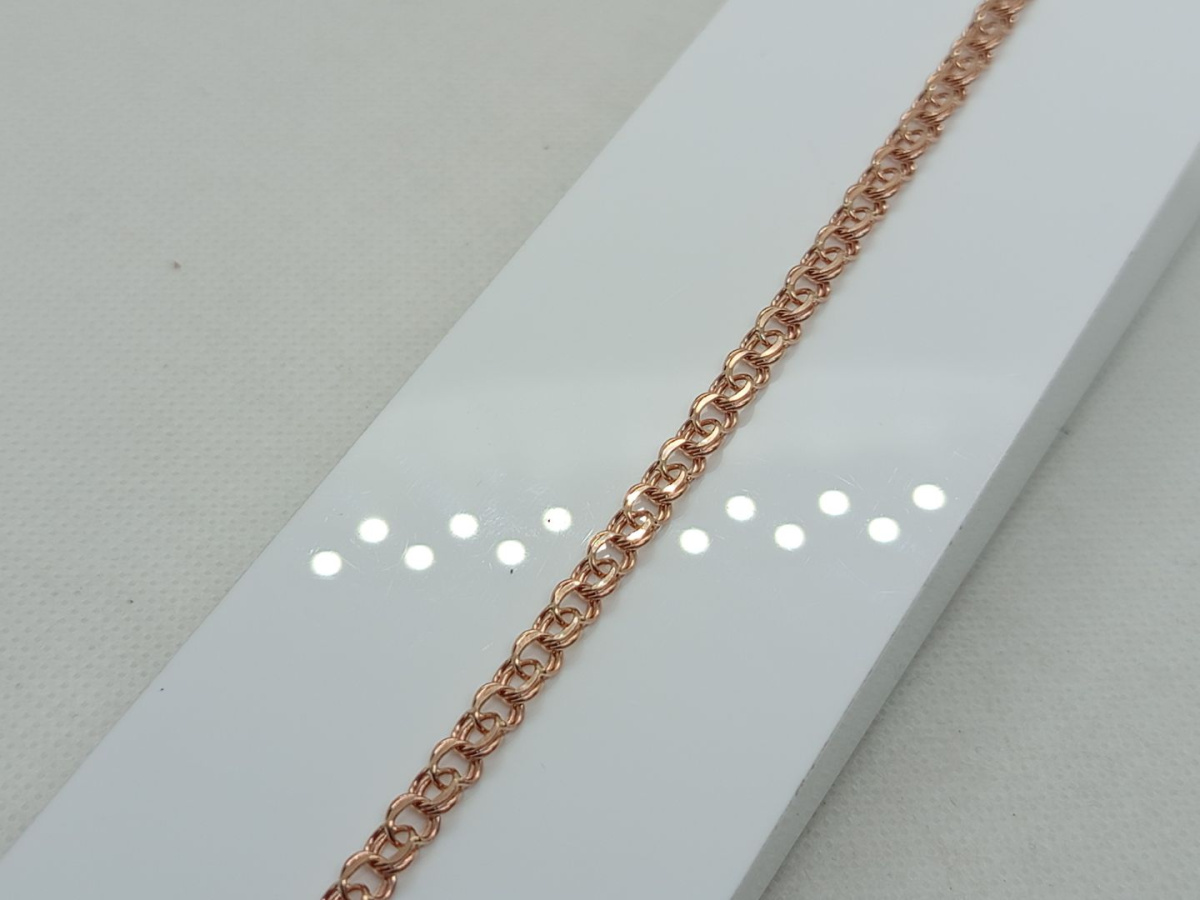 БРАСЛЕТ ПУСТОТЕЛЫЙ Бисмарк (Au 585)