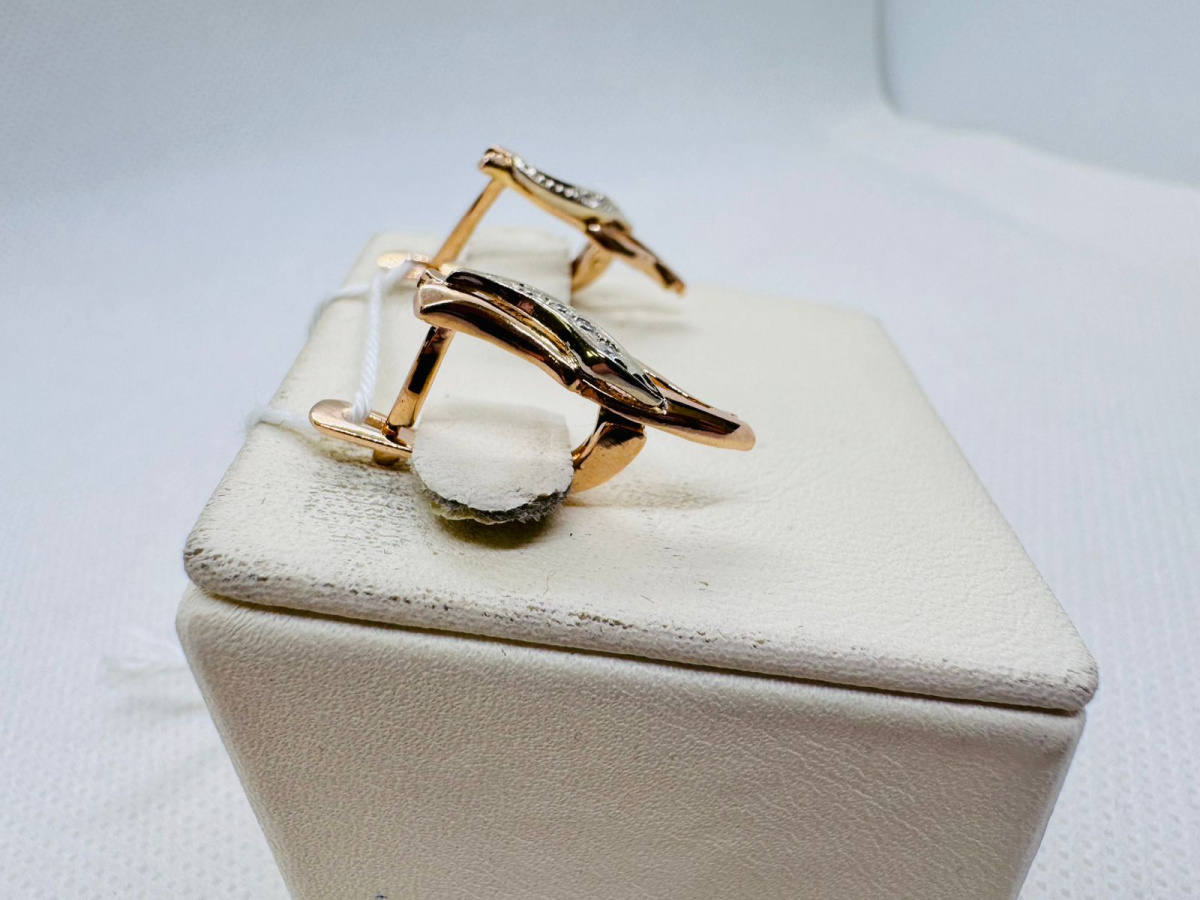 СКМИ585 СЕРЬГИ С КАМНЯМИ (Au 585)