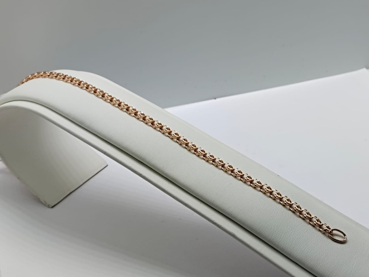 БЛБ585 БРАСЛЕТ ПОЛНОВЕСНЫЙ Бисмарк (Au 585)