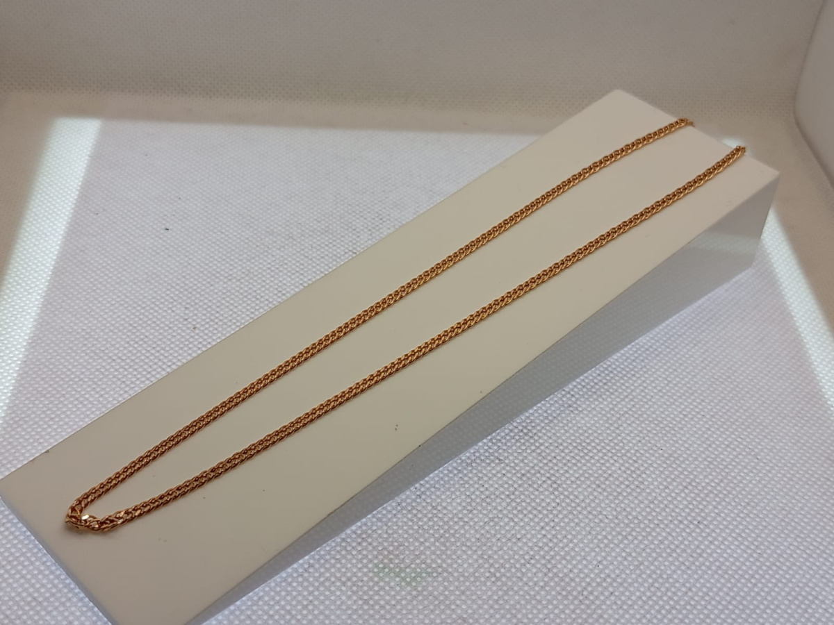 ЦЕПЬ ПУСТОТЕЛАЯ Ромб двойной (Au 585)