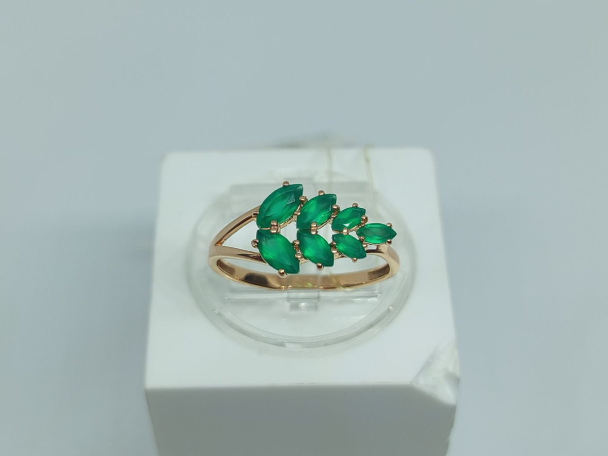 КОЛЬЦО С КАМНЯМИ (Au 585)