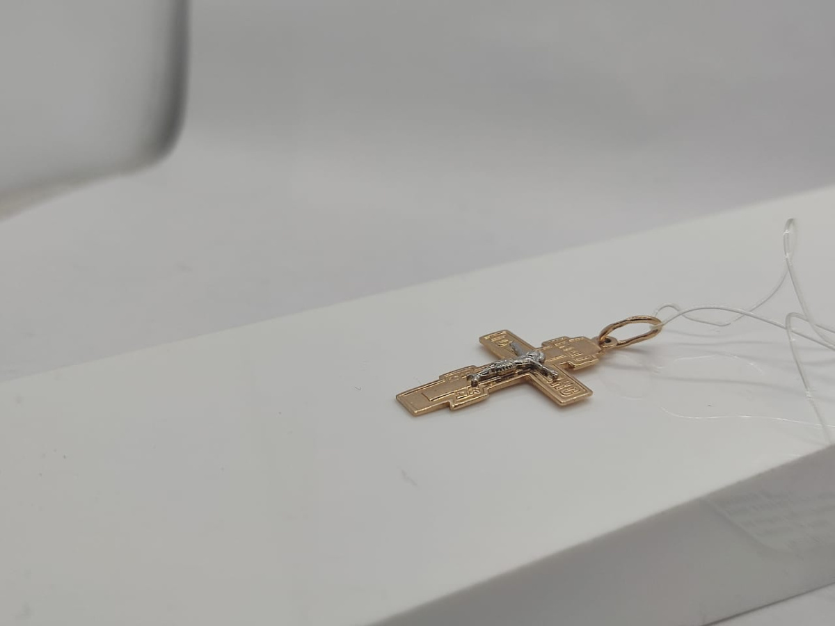 ПОДВЕСКА КРЕСТ без камня (Au 585)