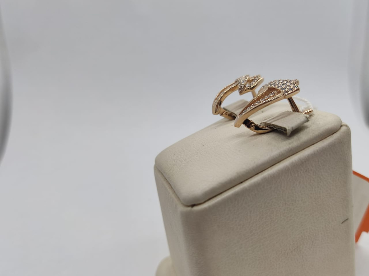 СКМИ585 СЕРЬГИ С КАМНЯМИ (Au 585)