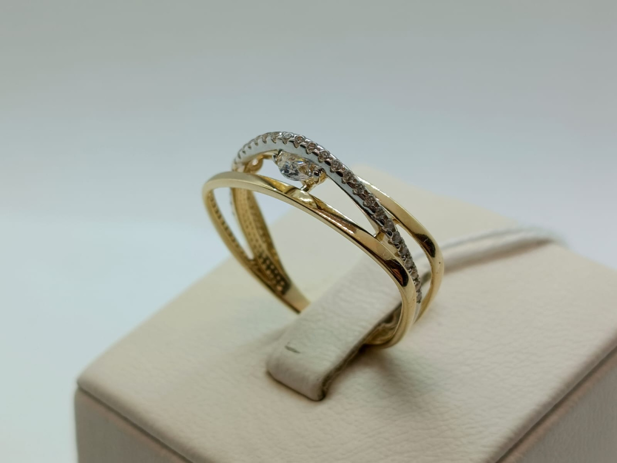 КОЛКМИ585 КОЛЬЦО С КАМНЯМИ (Au 585)