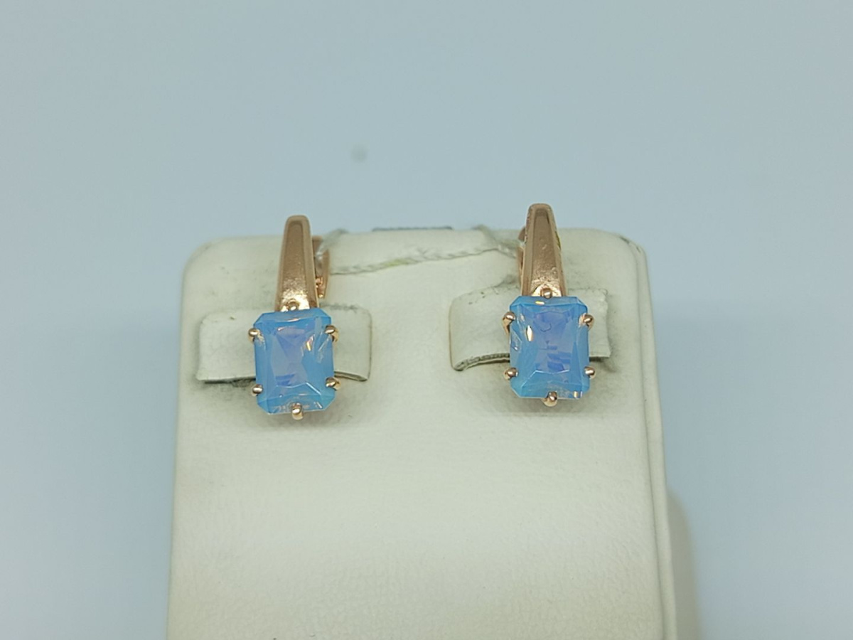 СЕРЬГИ С КАМНЕМ (Au 585)