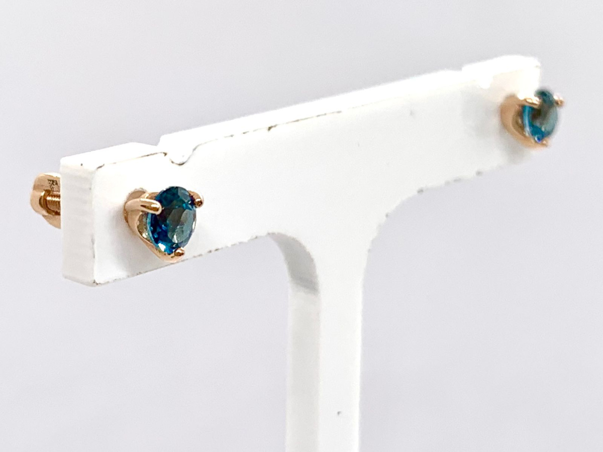 СЕРЬГИ ПУСЕТЫ с камнем (Au 585)