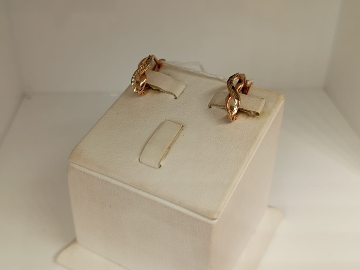 СБКМ585 СЕРЬГИ БЕЗ КАМНЯ (Au 585)