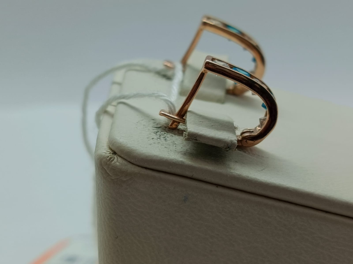 СКМИ585 СЕРЬГИ С КАМНЯМИ (Au 585)