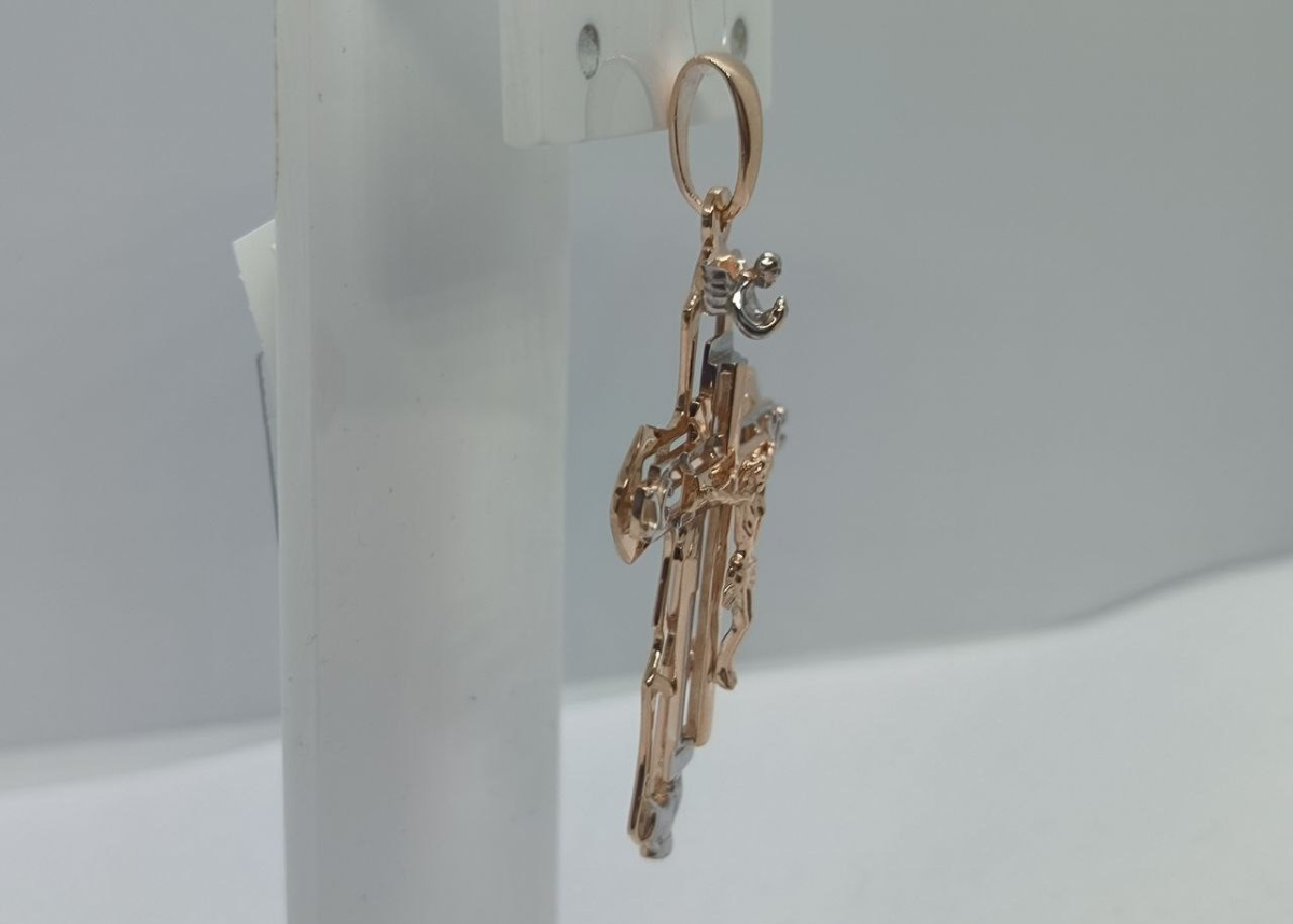 810-00371-10-00-00-00 ПОДВЕСКА КРЕСТ без камня (Au 585)