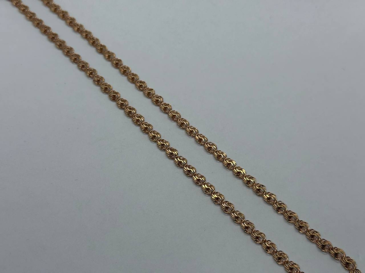 Роза Ц040 ЦЕПЬ ПУСТОТЕЛАЯ Роза (Au 585)