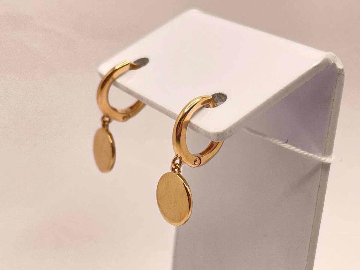 СБКМ585 СЕРЬГИ БЕЗ КАМНЯ (Au 585)