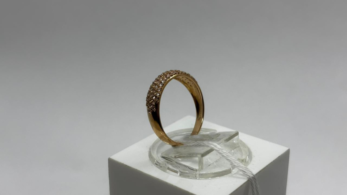 КОЛЬЦО С КАМНЯМИ (Au 585)