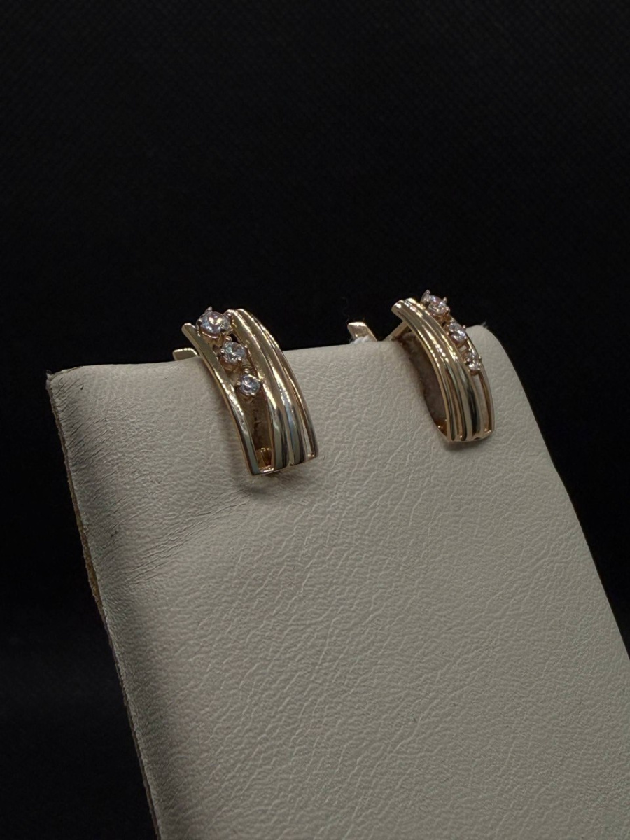 СЕРЬГИ С КАМНЯМИ (Au 585)