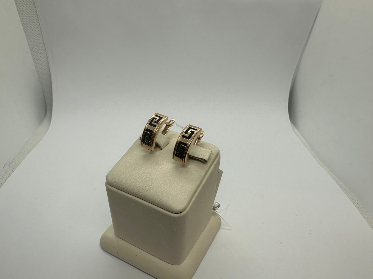 02231К СЕРЬГИ КАУЧУК (Au 585)