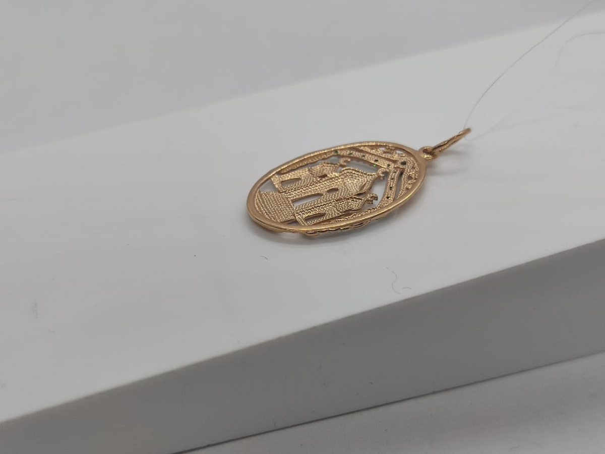 ПОДВЕСКА МЕЧЕТЬ с камнями (Au 585)