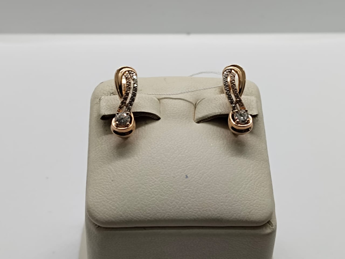 СКМИ585 СЕРЬГИ С КАМНЯМИ (Au 585)