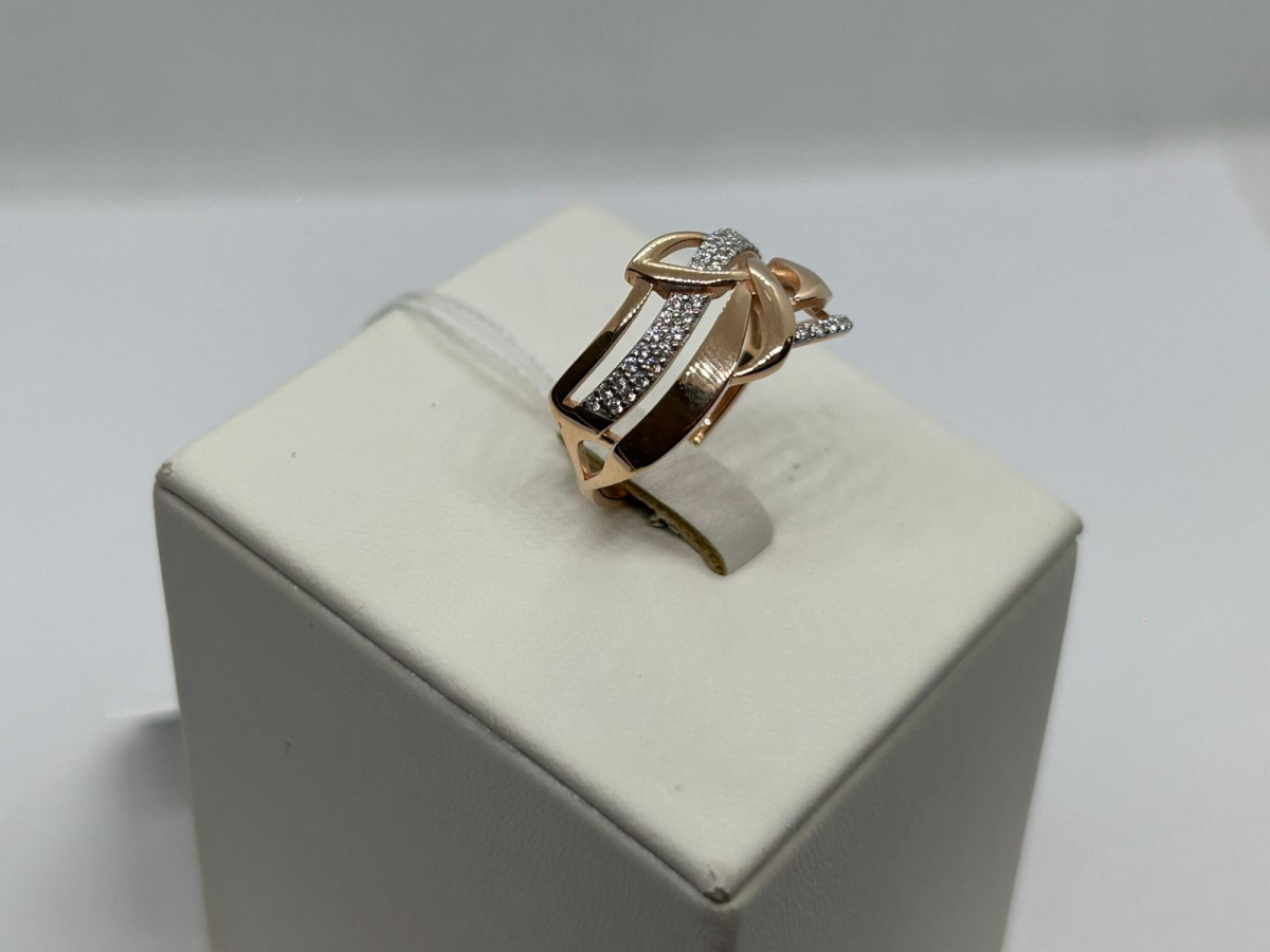 КОЛЬЦО С КАМНЯМИ (Au 585)