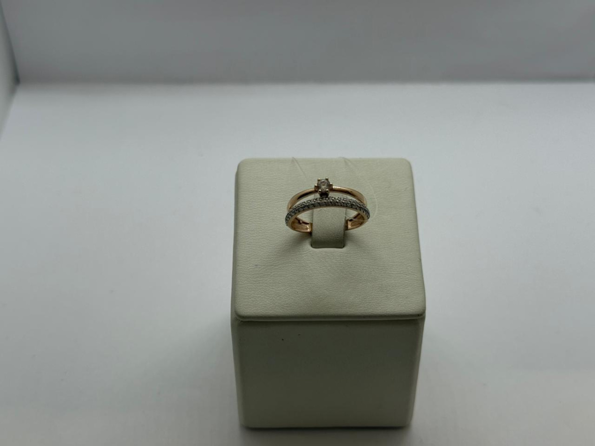 КОЛЬЦО С КАМНЯМИ (Au 585)