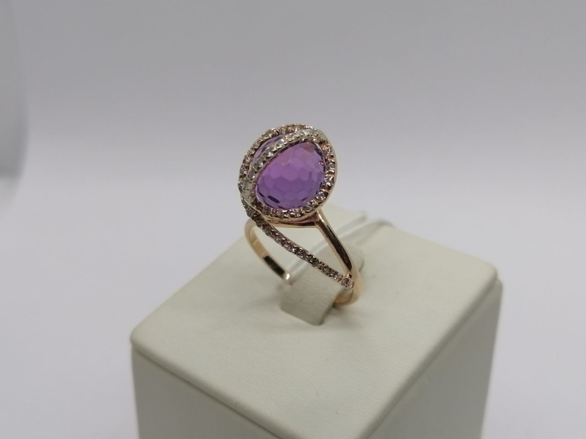 КОЛЬЦО С КАМНЯМИ (Au 585)