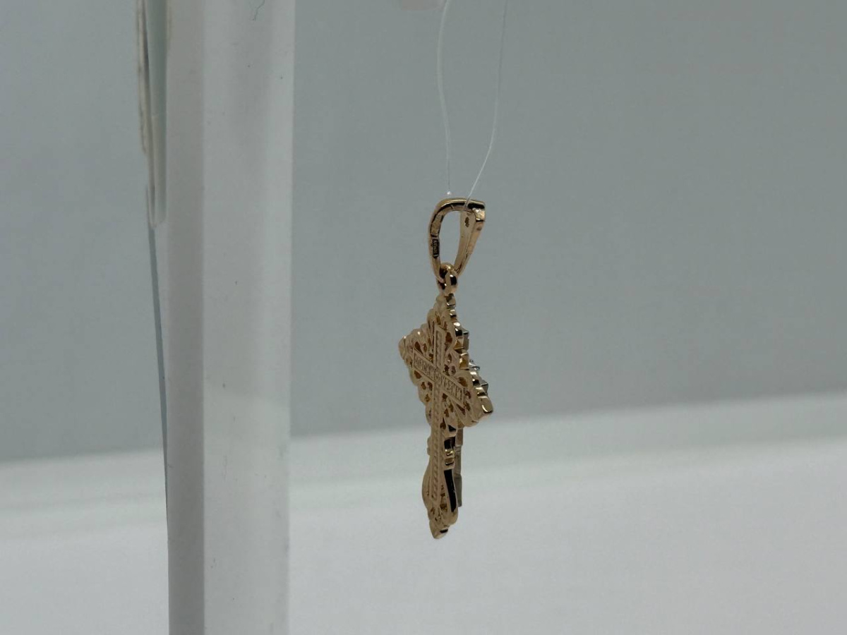 ПОДВЕСКА КРЕСТ с камнем (Au 585)