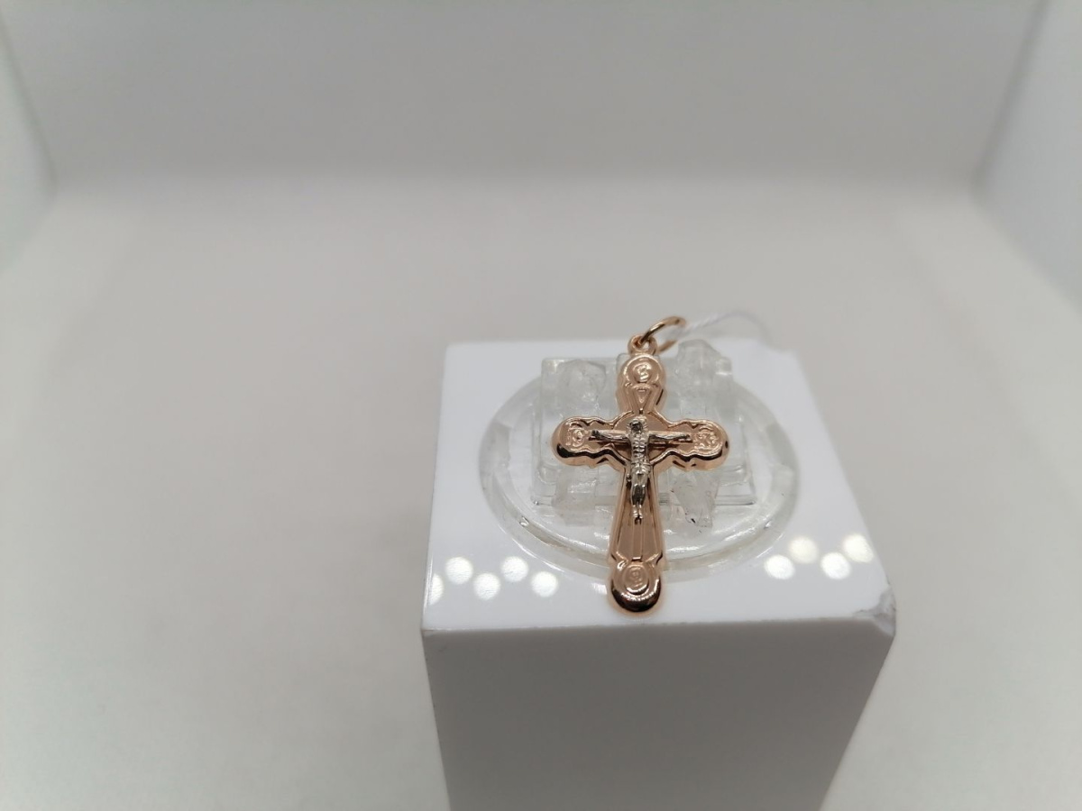 ПОДВЕСКА КРЕСТ БЕЗ КАМНЯ (Au 585)