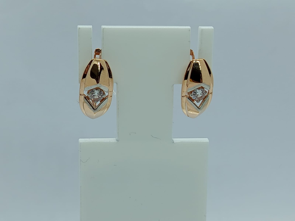 СЕРЬГИ С КАМНЕМ (Au 585)