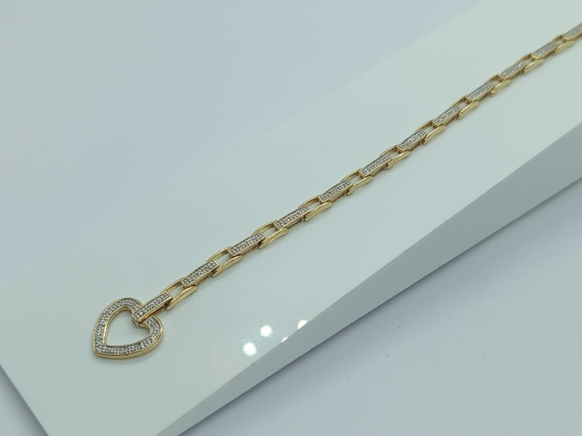 Б585 БРАСЛЕТ С КАМНЯМИ (Au 585)