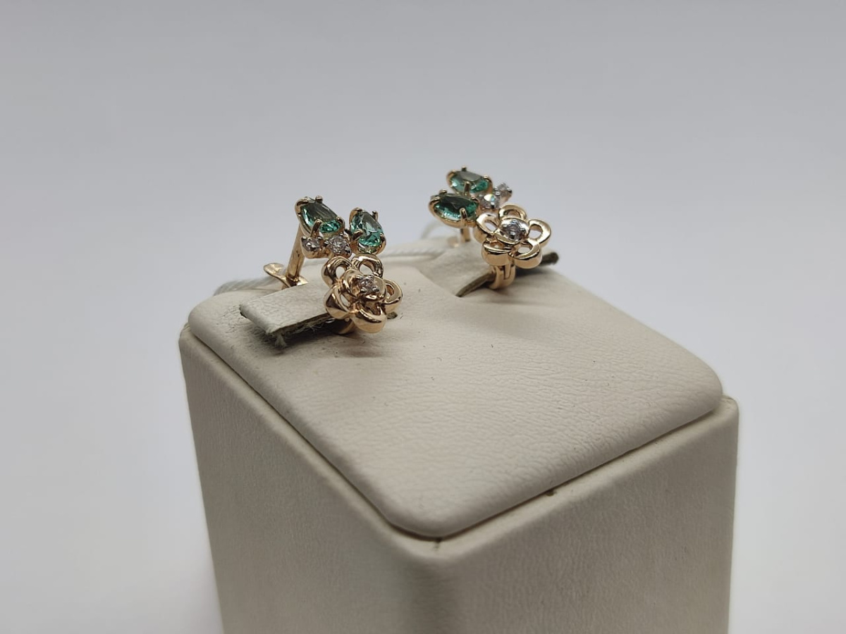 СЕРЬГИ С КАМНЯМИ (Au 585)