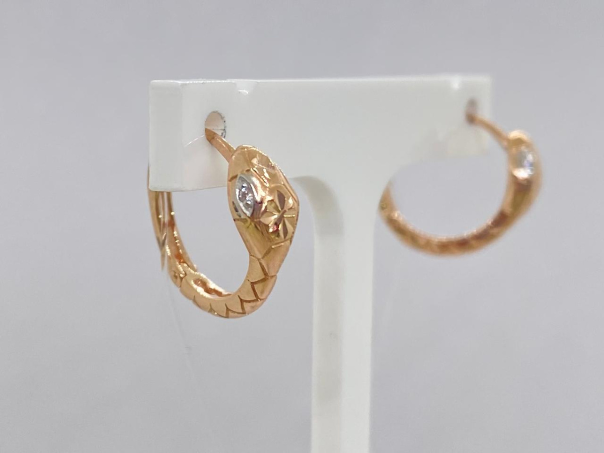 СЕРЬГИ С КАМНЯМИ (Au 585)