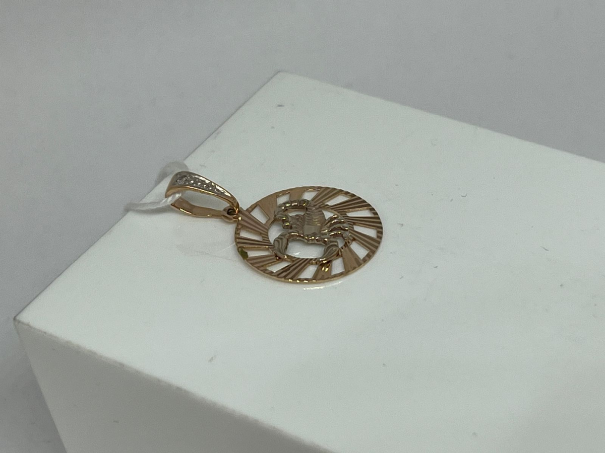ПОДВЕСКА ЗНАК ЗОДИАКА СКОРПИОН Au 585