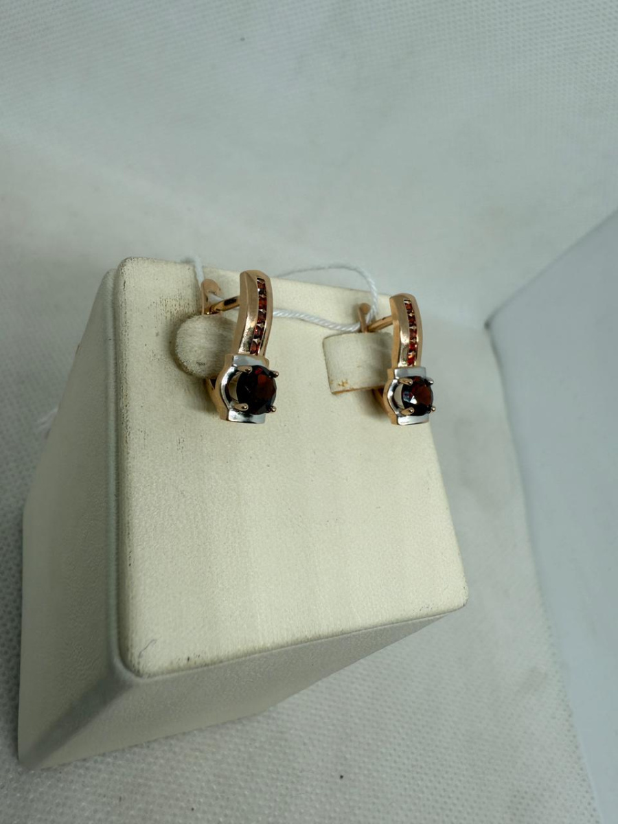 СКМИ585 СЕРЬГИ С КАМНЯМИ (Au 585)