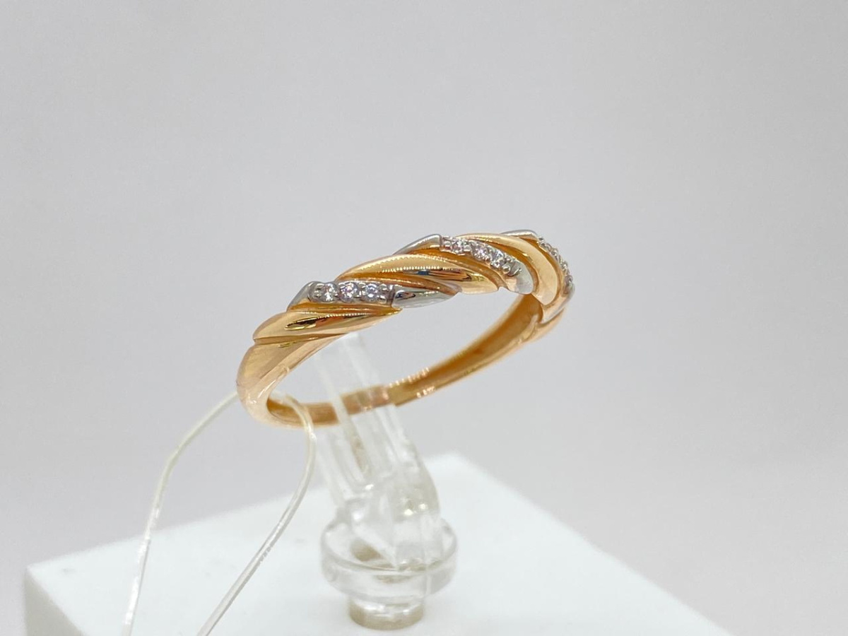 КОЛЬЦО С КАМНЯМИ (Au 585)