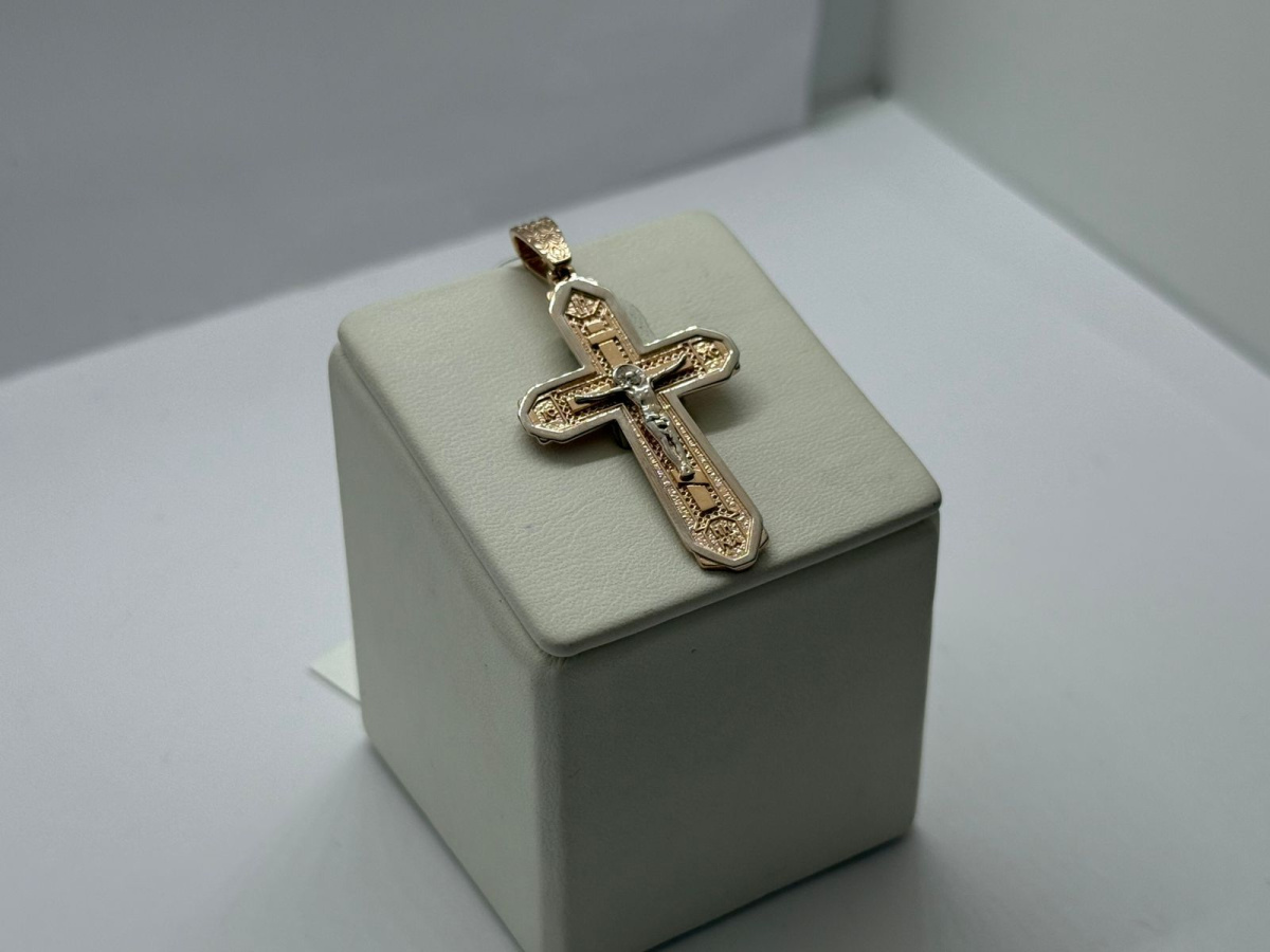 ПОДВЕСКА КРЕСТ без камня (Au 585)